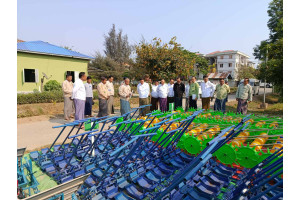 ရခိုင်ပြည်နယ်ဝန်ကြီးချုပ် ပြည်နယ်အစိုးရရန်ပုံငွေဖြင့်ဝယ်ယူသည့် လယ်ယာသုံးစက်ကိရိယာများရောက်ရှိနေမှုနှင့်တပ်ဆင်ပြီးစီးမှုအခြေအနေအား ကြည့်ရှုစစ်ဆေး